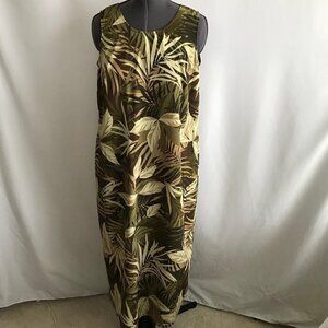 *4/$20* Studio C Sleeveless Leaf Print Dress